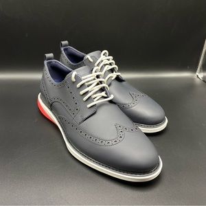COLE  HAAN  GRAND EVOLUTION  WINGTIP  OXFORD  SHOES - Blue/Red SIZE 9.5M C26318